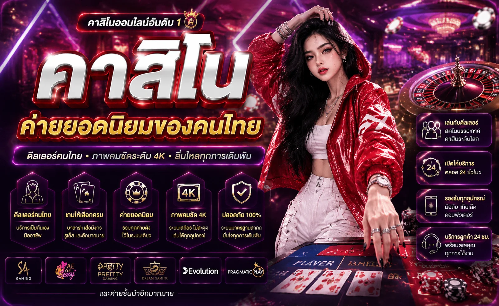 SATHU คาสิโนออนไลน์ บาคาร่าสด ดีลเลอร์จริง ถ่ายทอดสด 24 ชั่วโมง